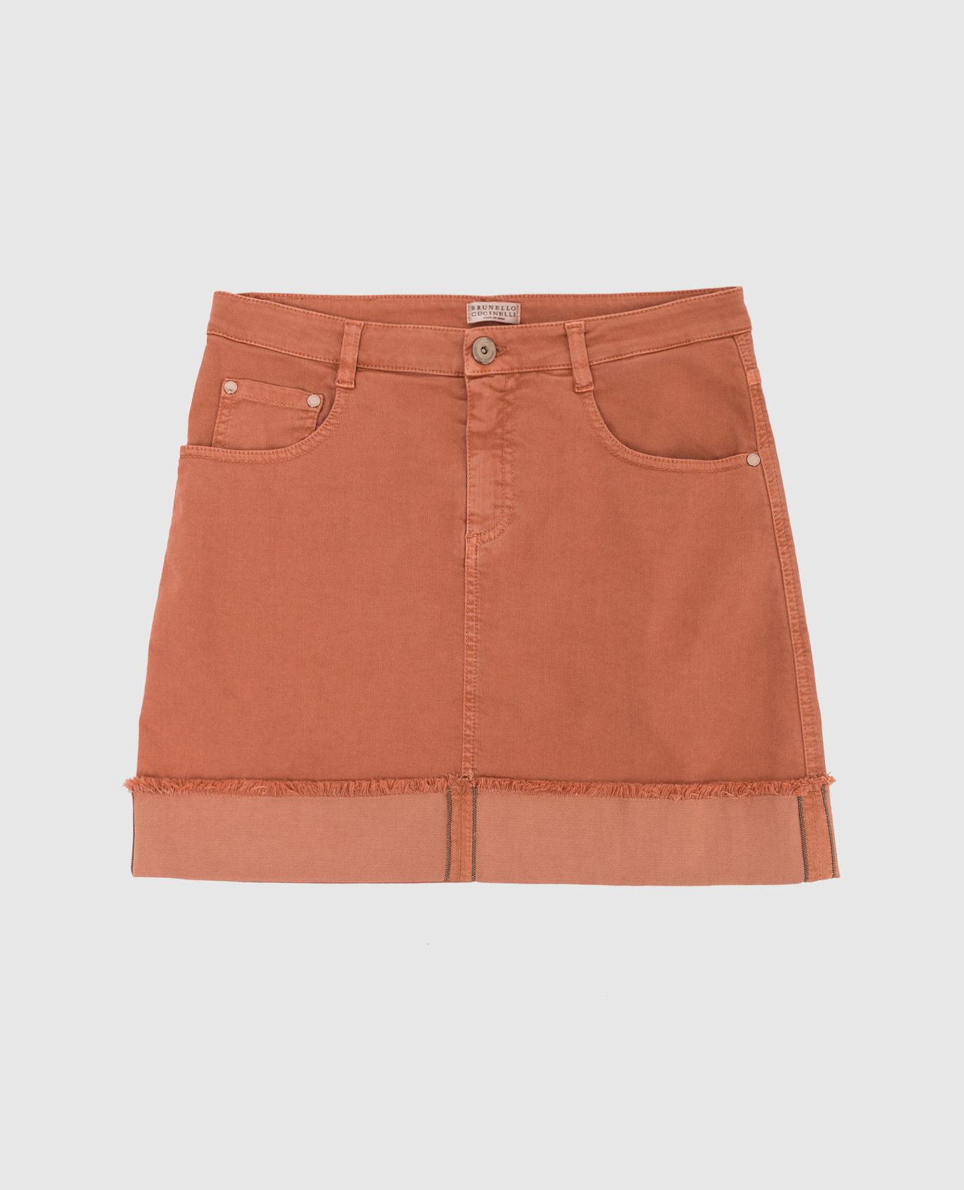 

Children's denim skirt with lapel Brunello Cucinelli, Orange