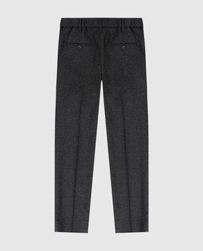 Stefano Ricci Children's dark gray wool trousers Y1T090T000W610