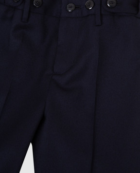 Stefano Ricci Children's dark blue wool trousers Y1T0900000W0018C