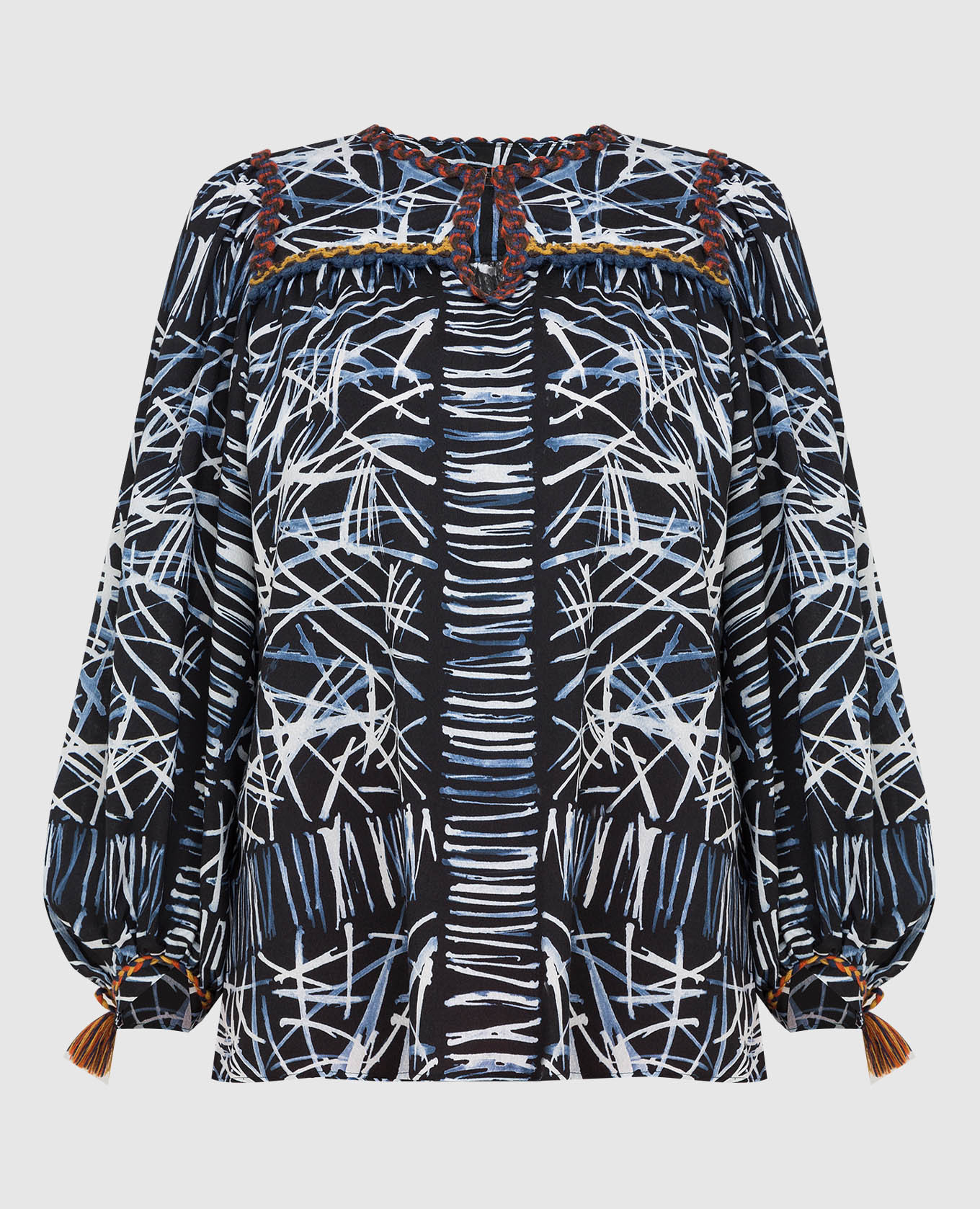 

Cognac blouse in slit print Max Mara Weekend, Black