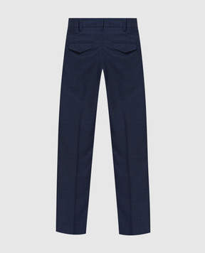 Stefano Ricci Checked wool, silk and linen children's trousers Y1T90SP000HC5107