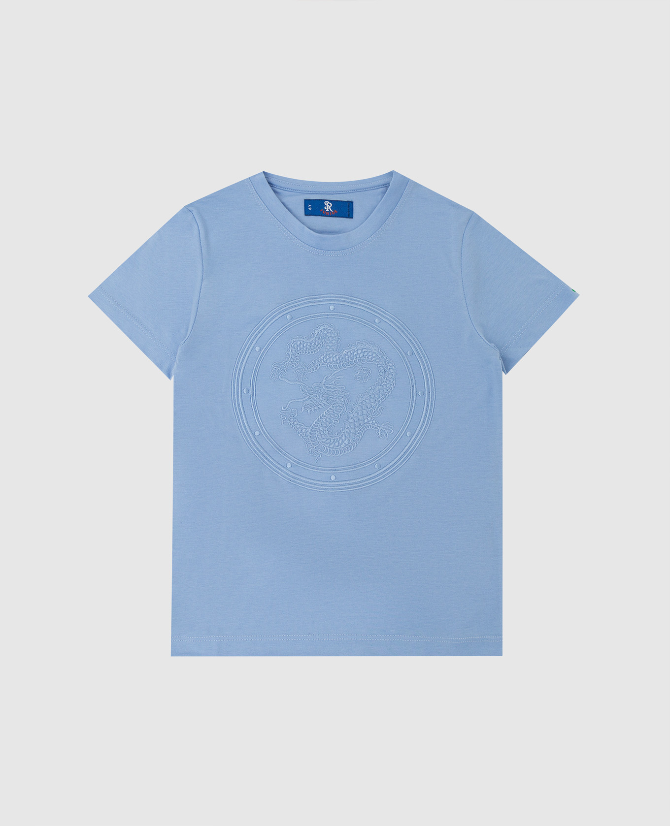 

Children's blue t-shirt with embroidery Stefano Ricci, Light blue