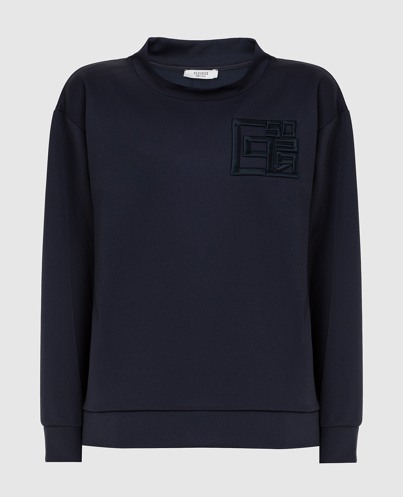 Navy blue embroidered sweatshirt Peserico