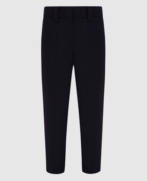 Balmain Navy blue trousers UF15172V093