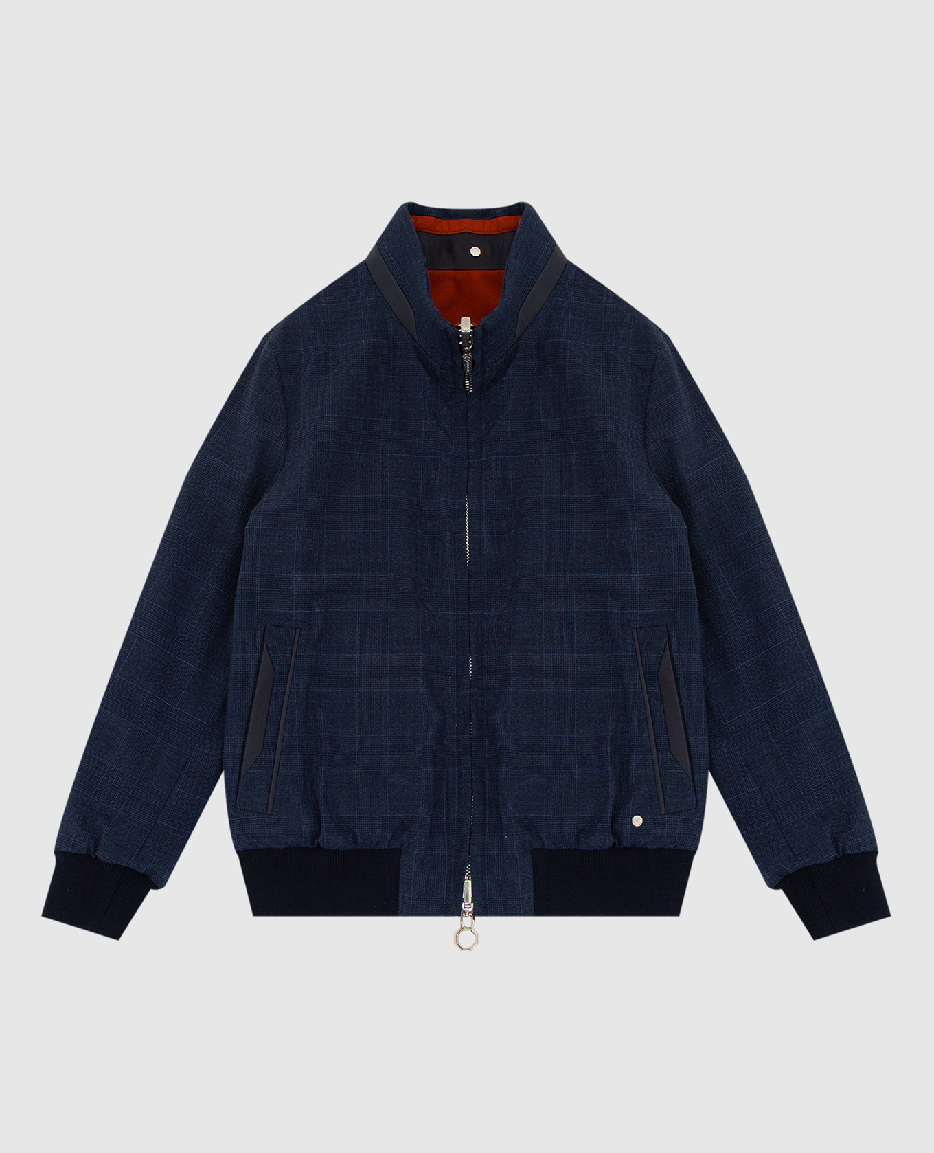 

Children's dark blue patterned reversible wool jacket Stefano Ricci