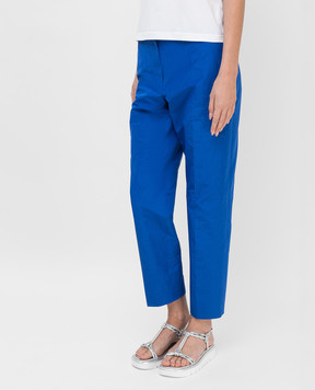 NINA RICCI Cropped trousers with monochrome overflow 21ECPA004CO0969