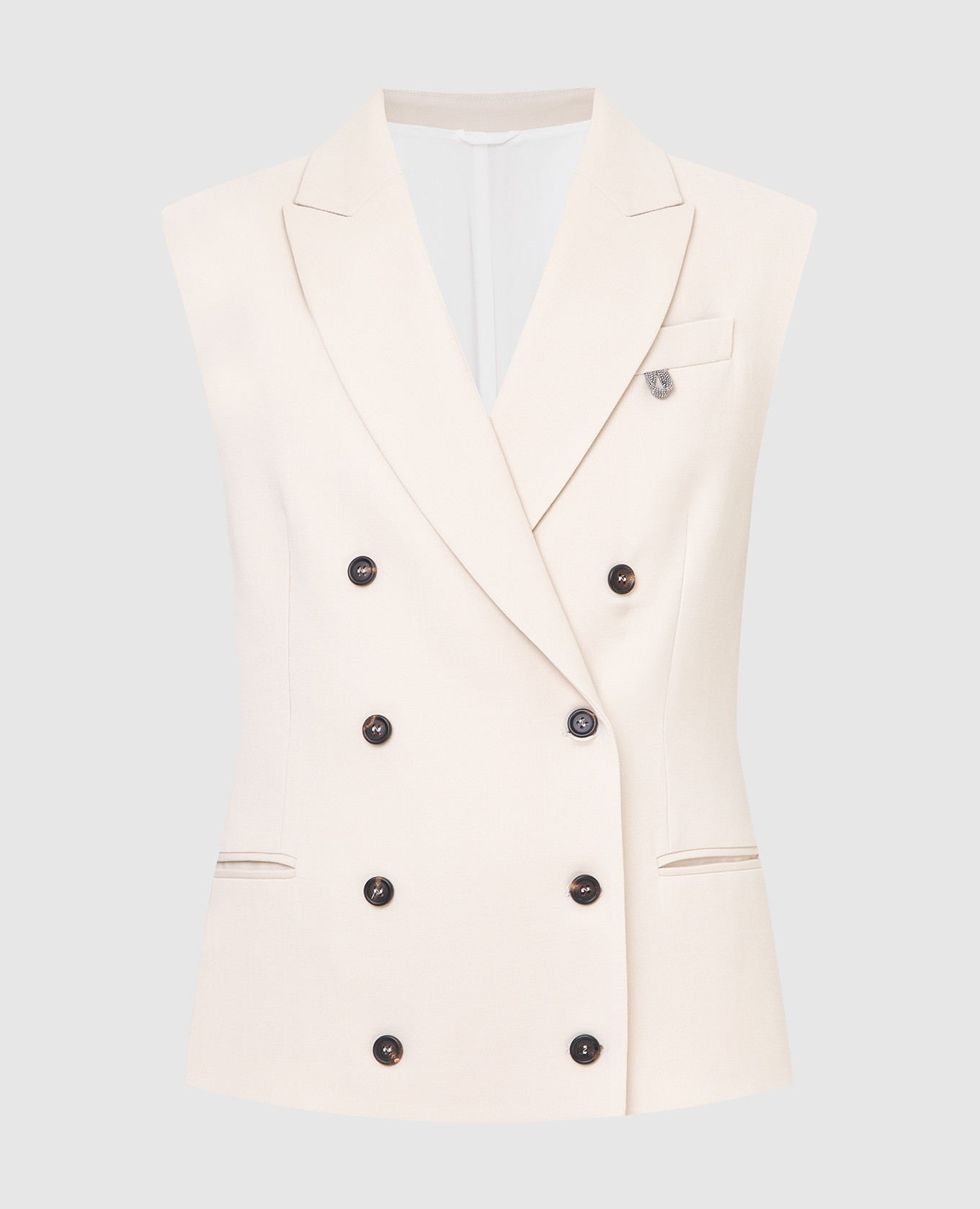 

Light beige vest Brunello Cucinelli, Бежевый