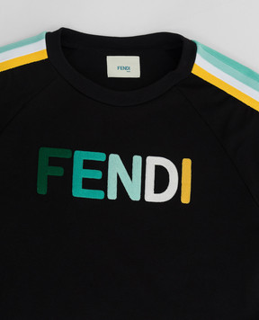 Fendi Children's T-shirt with logo embroidery JUI0157AJ812