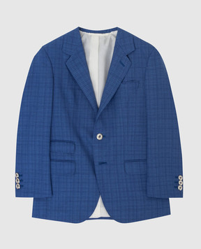 Stefano Ricci Patterned wool jacket for children Y1RF371T01HC3603