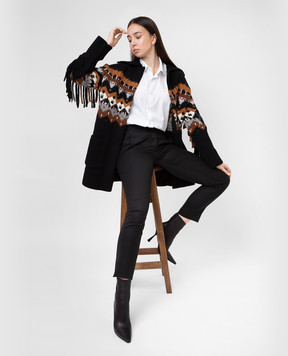 Ermanno Scervino Cardigan with a pattern and fringes D395D704KLC
