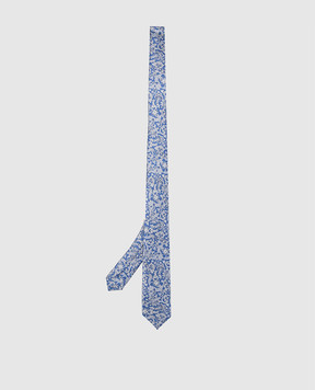 Stefano Ricci Children's blue silk set of patterned tie and shawl YDX27001