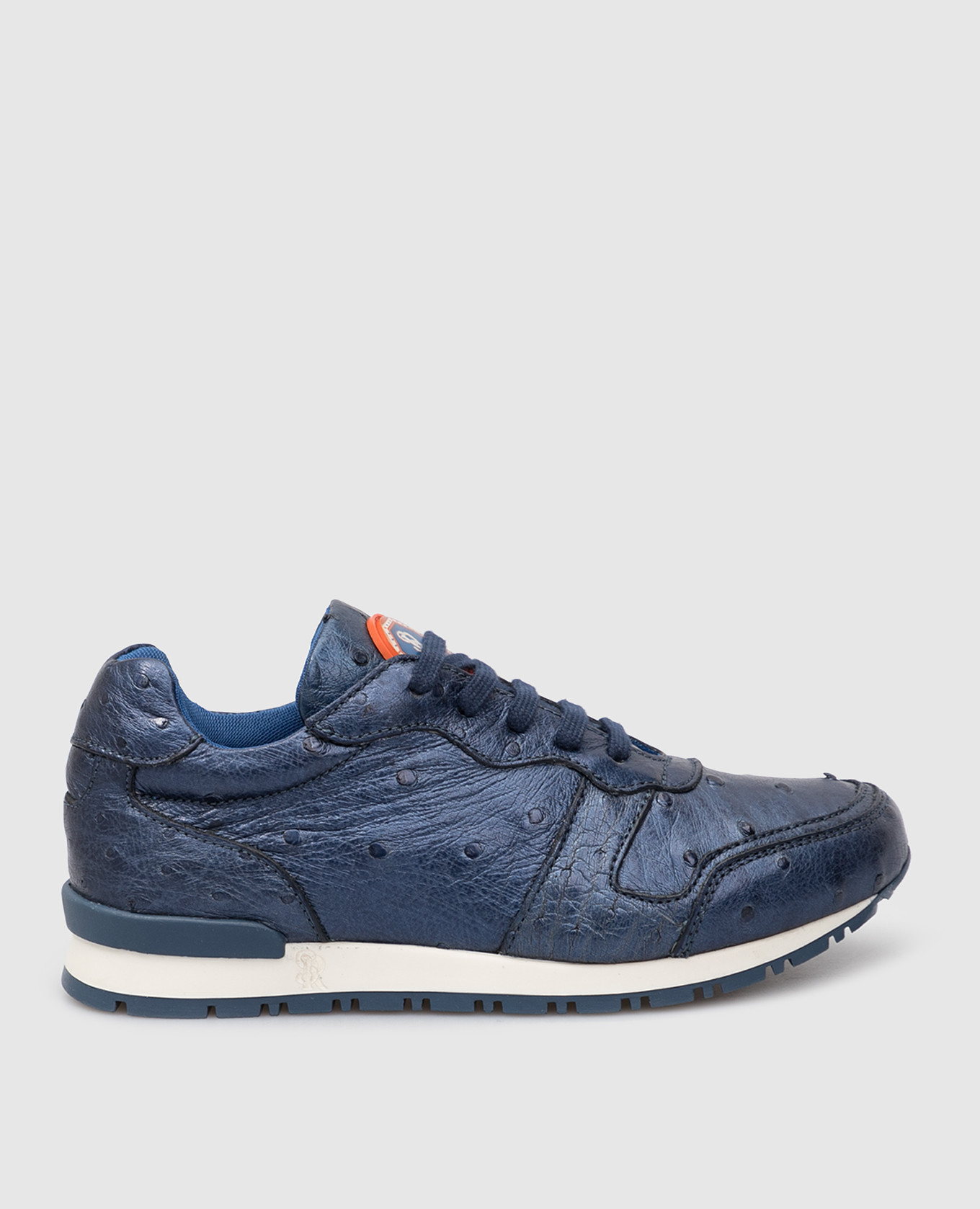 Children's blue leather sneakers stefano ricci