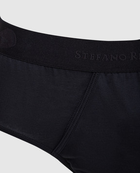 Stefano Ricci Black briefs with logo SLM2COTTON
