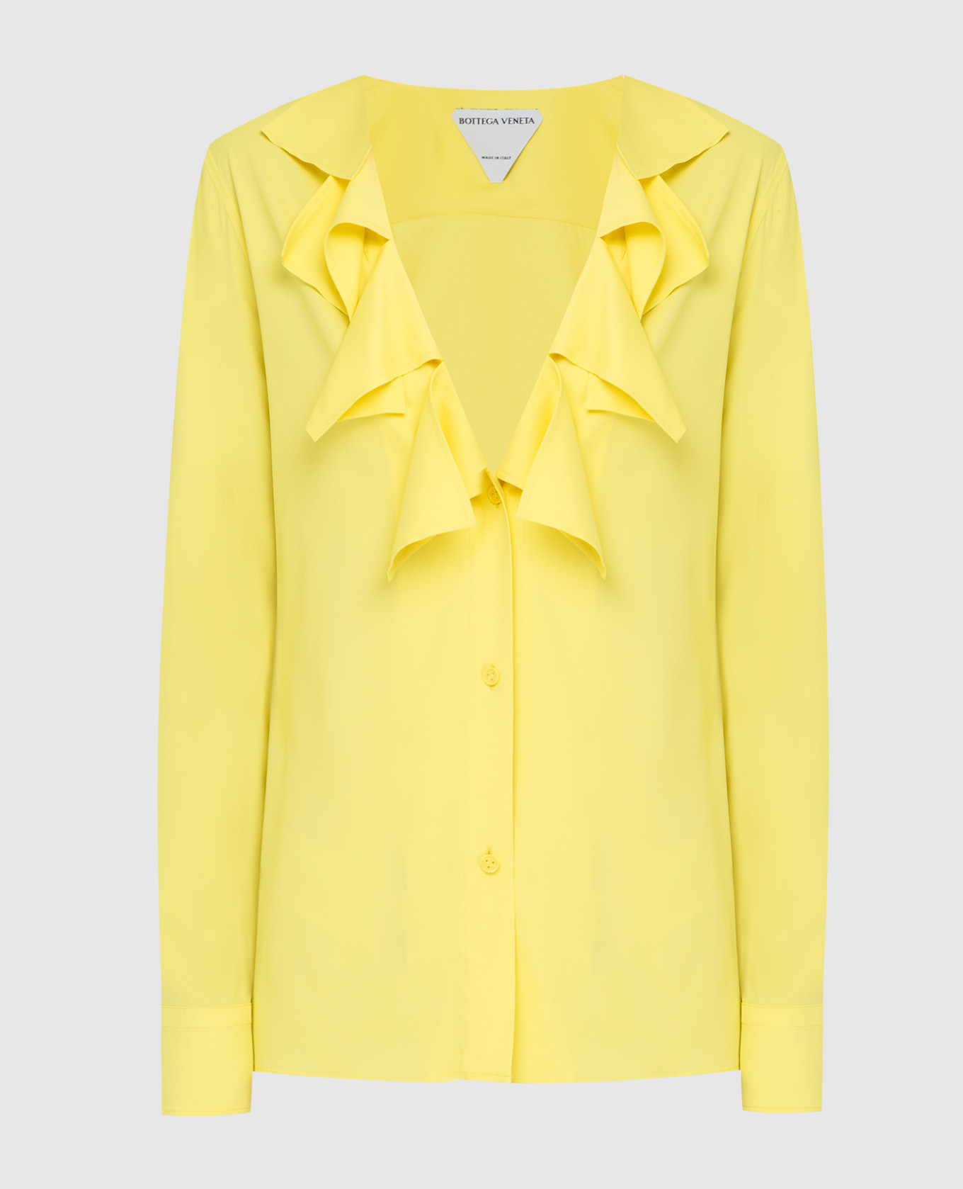 

V-neck blouse with ruffles Bottega Veneta, Yellow