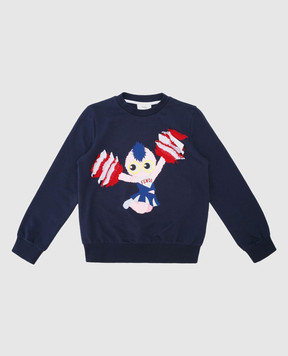 Fendi Children's dark blue sweatshirt JFH0441012