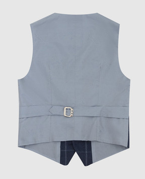 Stefano Ricci Checked wool vest for children Y1E0100000W0015C