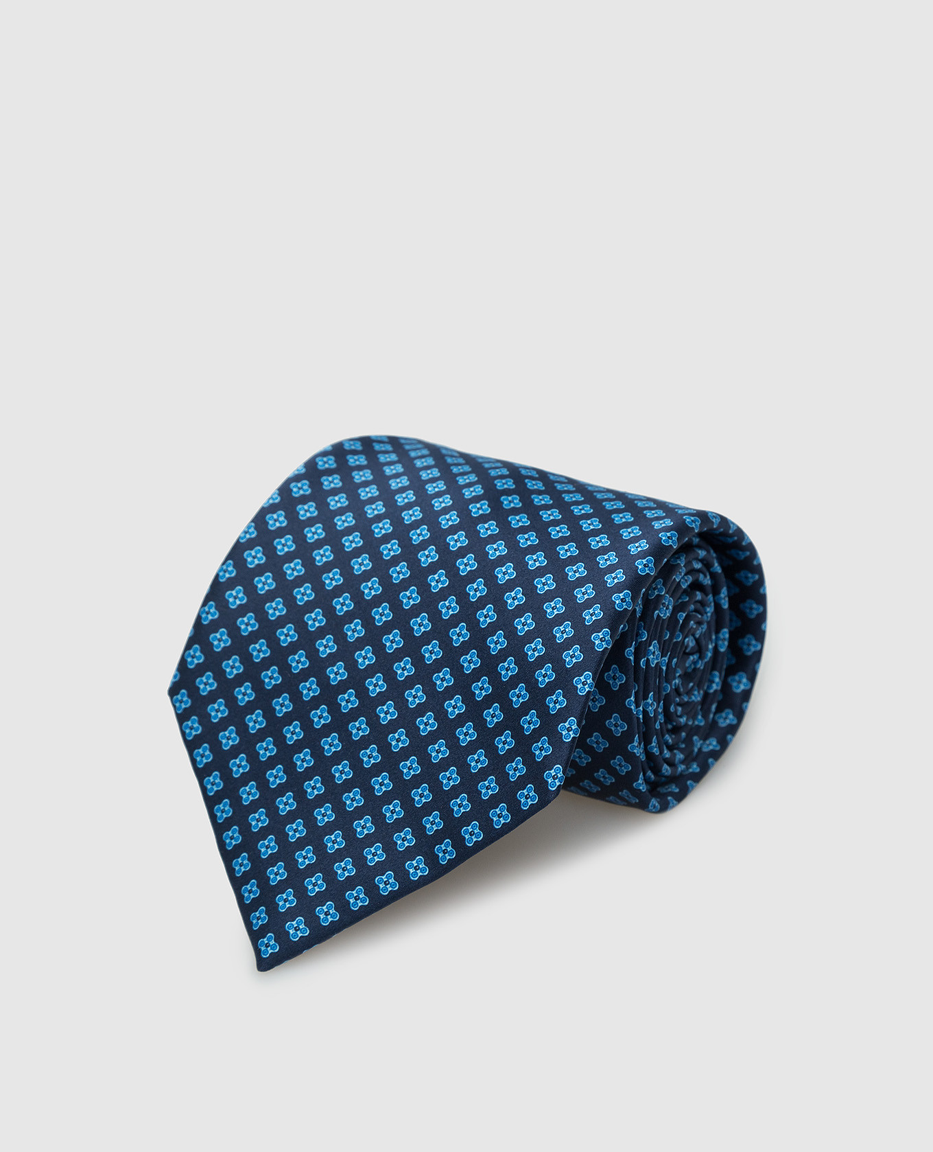 

Navy blue silk tie in pattern pattern Stefano Ricci