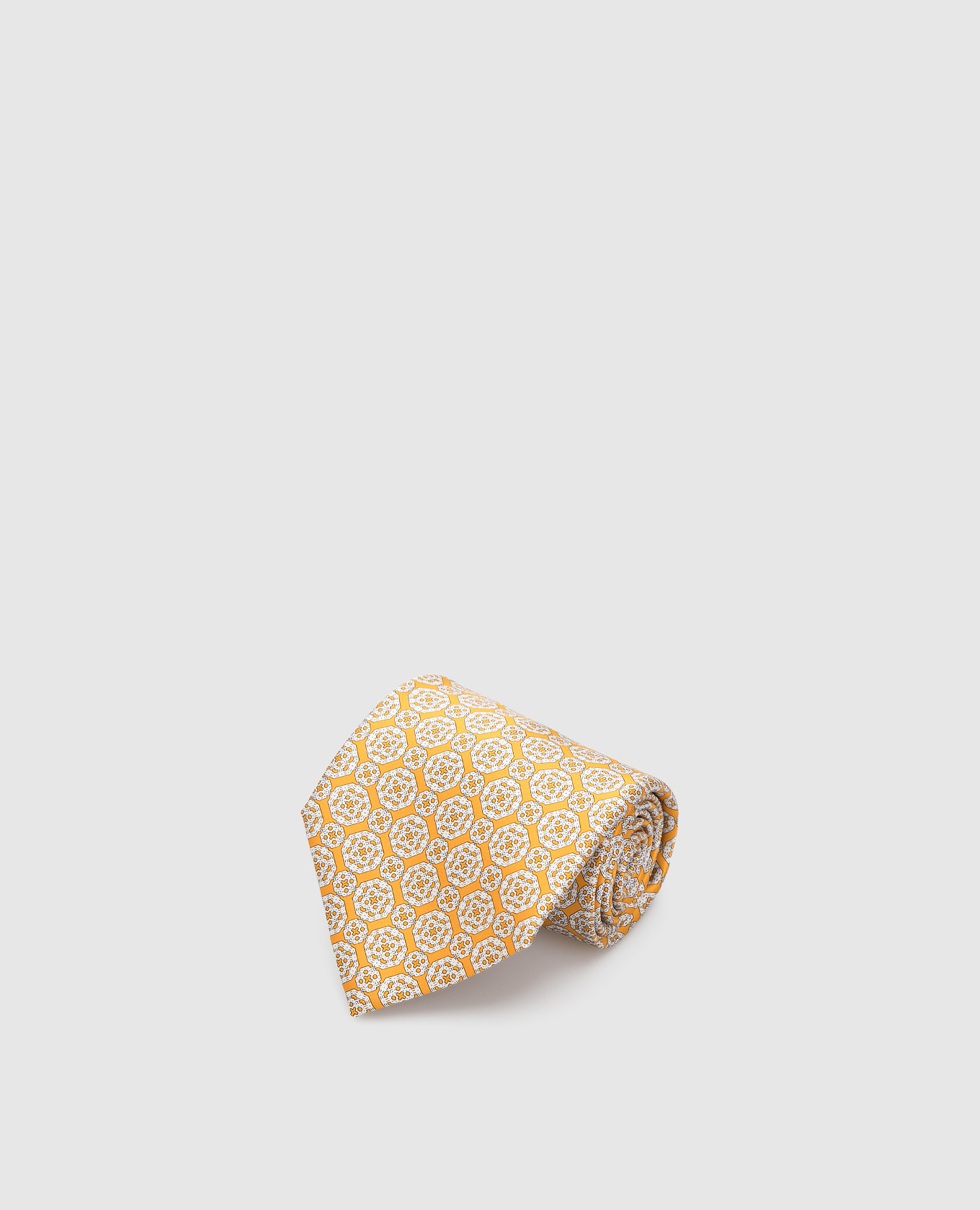 

Tie and pocket square set in patterned silk Stefano Ricci, Orange