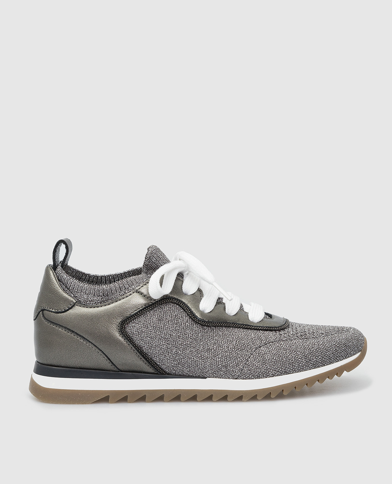 Children's sneakers with lurex and monil brunello cucinelli