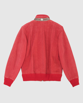 Stefano Ricci Children's red python leather jacket YAJ7200090PITNBK