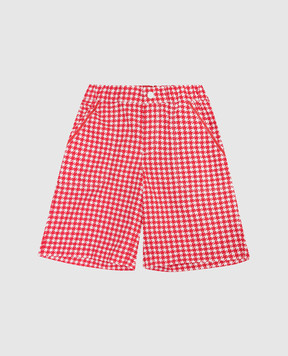 Stefano Ricci Children's red swimming shorts in a pattern YUB8200010B2340J