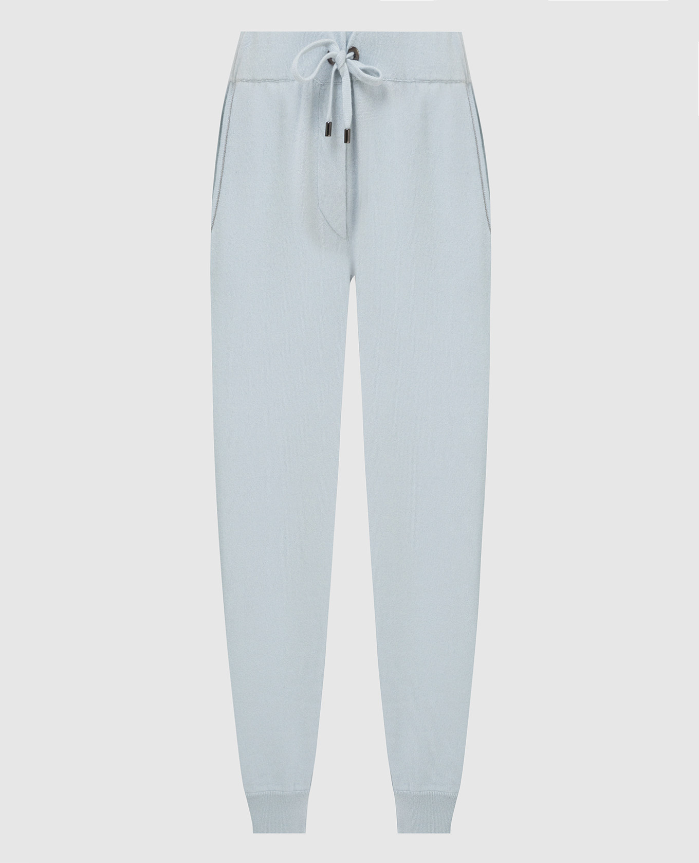 Blue cashmere joggers brunello cucinelli