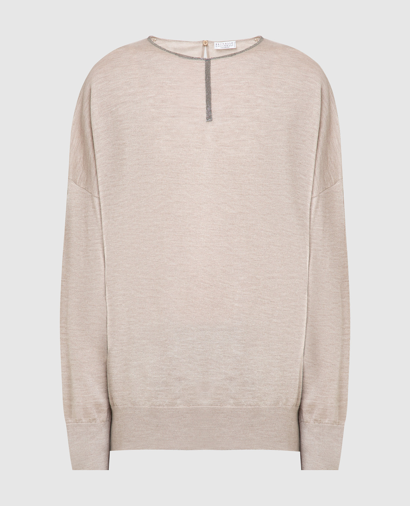 

Light beige cashmere and silk jumper with chains Brunello Cucinelli