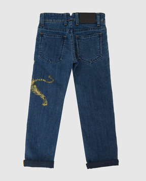 Stefano Ricci Children's printed jeans YFT9402060B26BL
