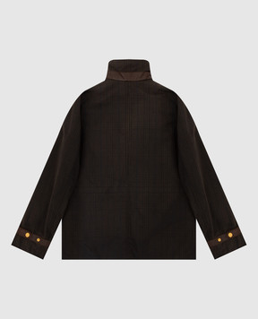 Stefano Ricci Children's brown checkered jacket YXJ6K00030HTCERA