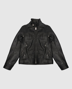 Stefano Ricci Children's black reptile leather jacket YAJ7200100VRL