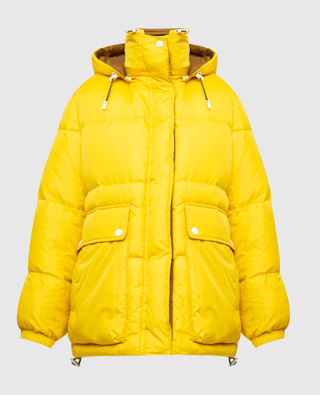 Yves Salomon Army - Yellow Reversible Down Jacket 22WFV03870M03W
