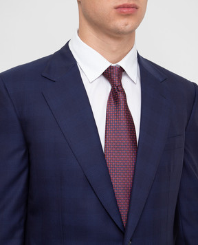 Stefano Ricci Purple silk tie in pattern pattern CH41029