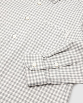 Stefano Ricci Children's gray checked shirt YC003202L823