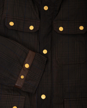 Stefano Ricci Children's brown checkered jacket YXJ6K00030HTCERA