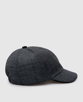 Stefano Ricci Checked wool, silk and cashmere children's cap YCV14TS05EPI13HC