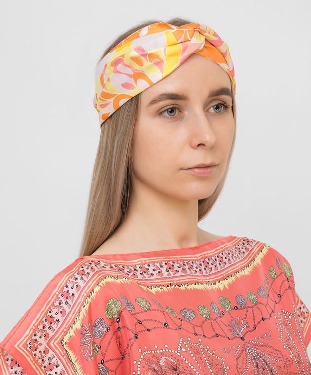 PUCCI - Headband with Lilly print 1HAI021H570 - shop with  display picture 2