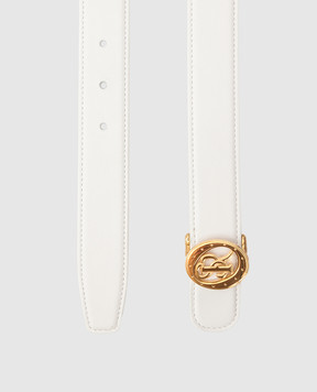 Stefano Ricci Children's reversible white leather belt Y301VHC503O