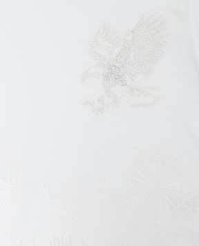 Stefano Ricci Children's white t-shirt with embroidery YNH84001LD803