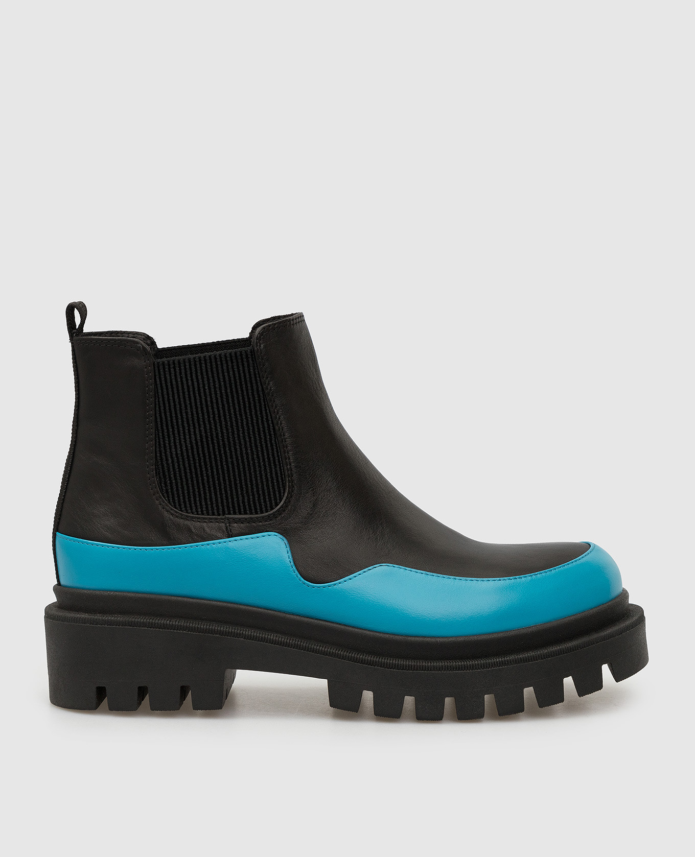 Leather chelsea with contrast panel babe pay pls