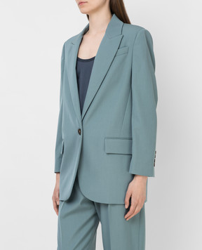 Brunello Cucinelli Turquoise wool jacket MA0332242P
