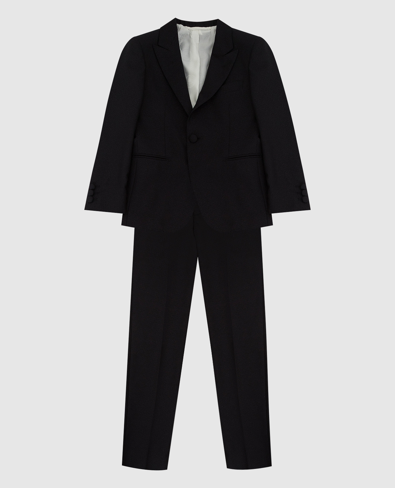 

Patterned wool suit for children Stefano Ricci, Black