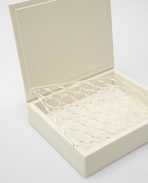Giobagnara Light beige leather box for coffee capsules PFN811LB