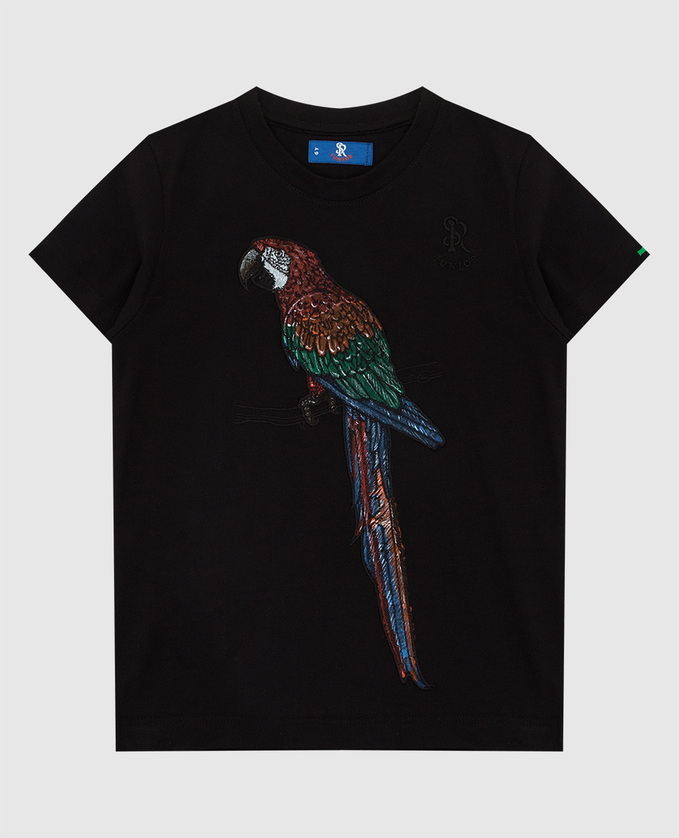 

Children's black t-shirt with embroidery Stefano Ricci
