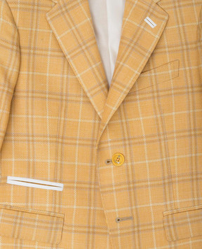 Stefano Ricci Checked wool and cashmere children's jacket Y1RF732002HC5018