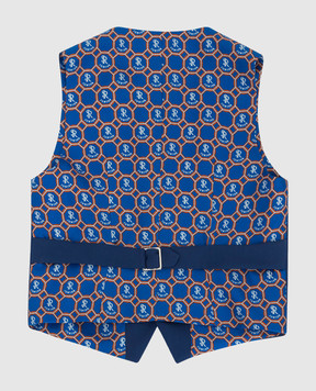 Stefano Ricci Patterned wool vest for children Y1E0100000W808