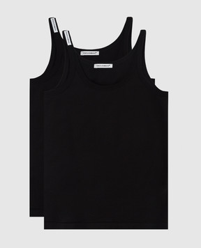 Dolce&Gabbana Black children's t-shirt set L4J702G7OCU