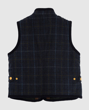 Stefano Ricci Children's navy wool and cashmere vest YXJ6K00020HTDPCK